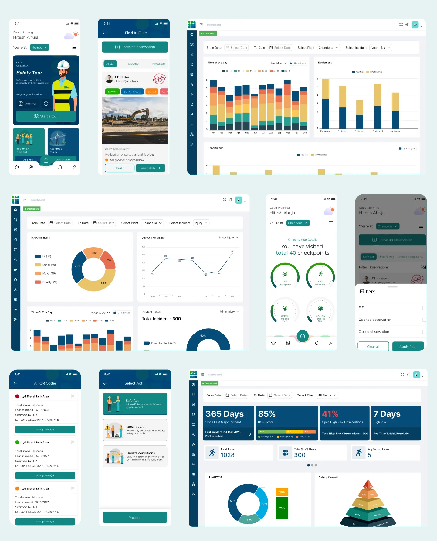 Final UI screens designed by Youiocean for Birla Bog