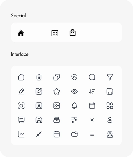 Icon Style guidelines by Youiocean for Orizeplus