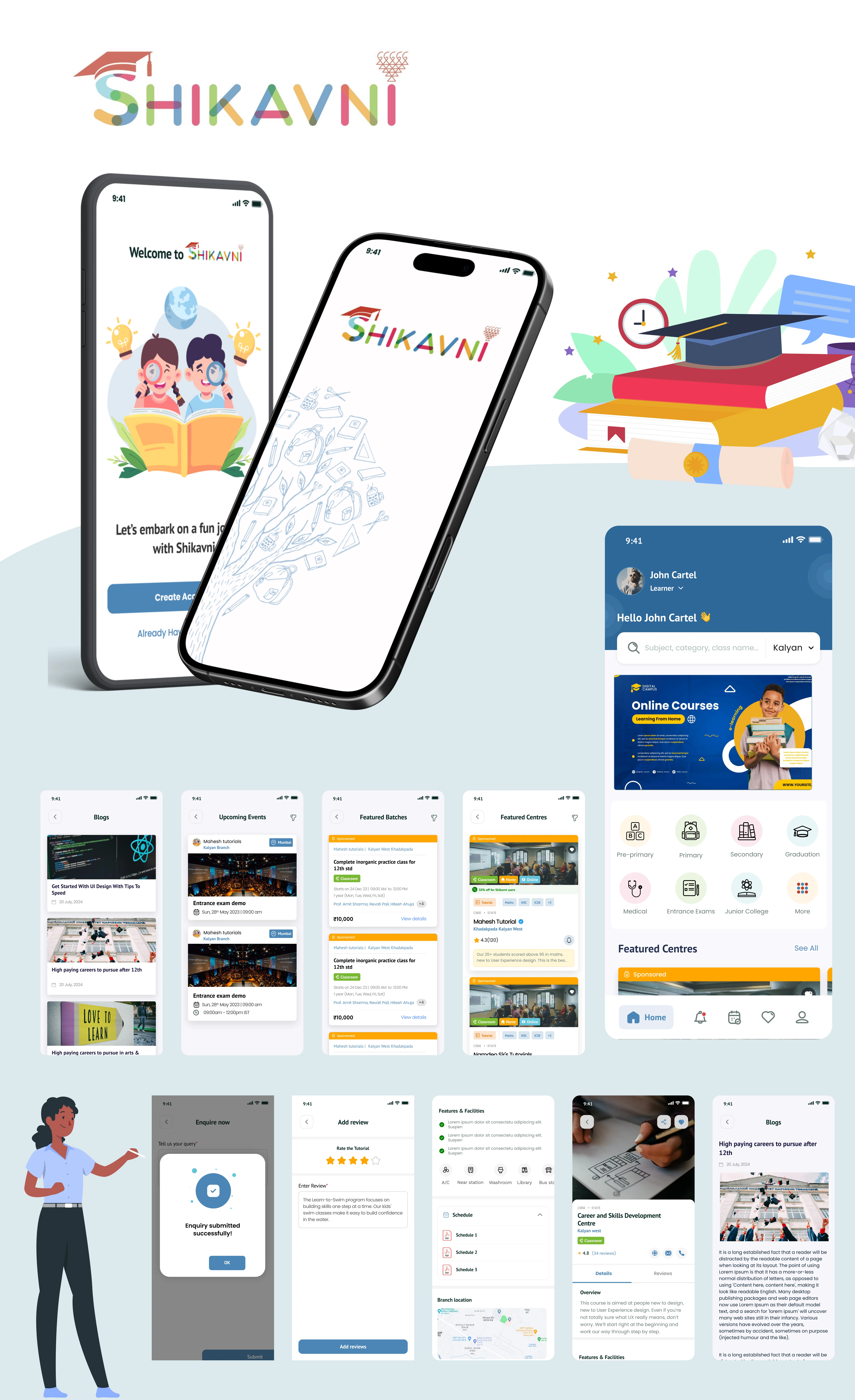 Final UI screens designed by Youiocean for Shikavni