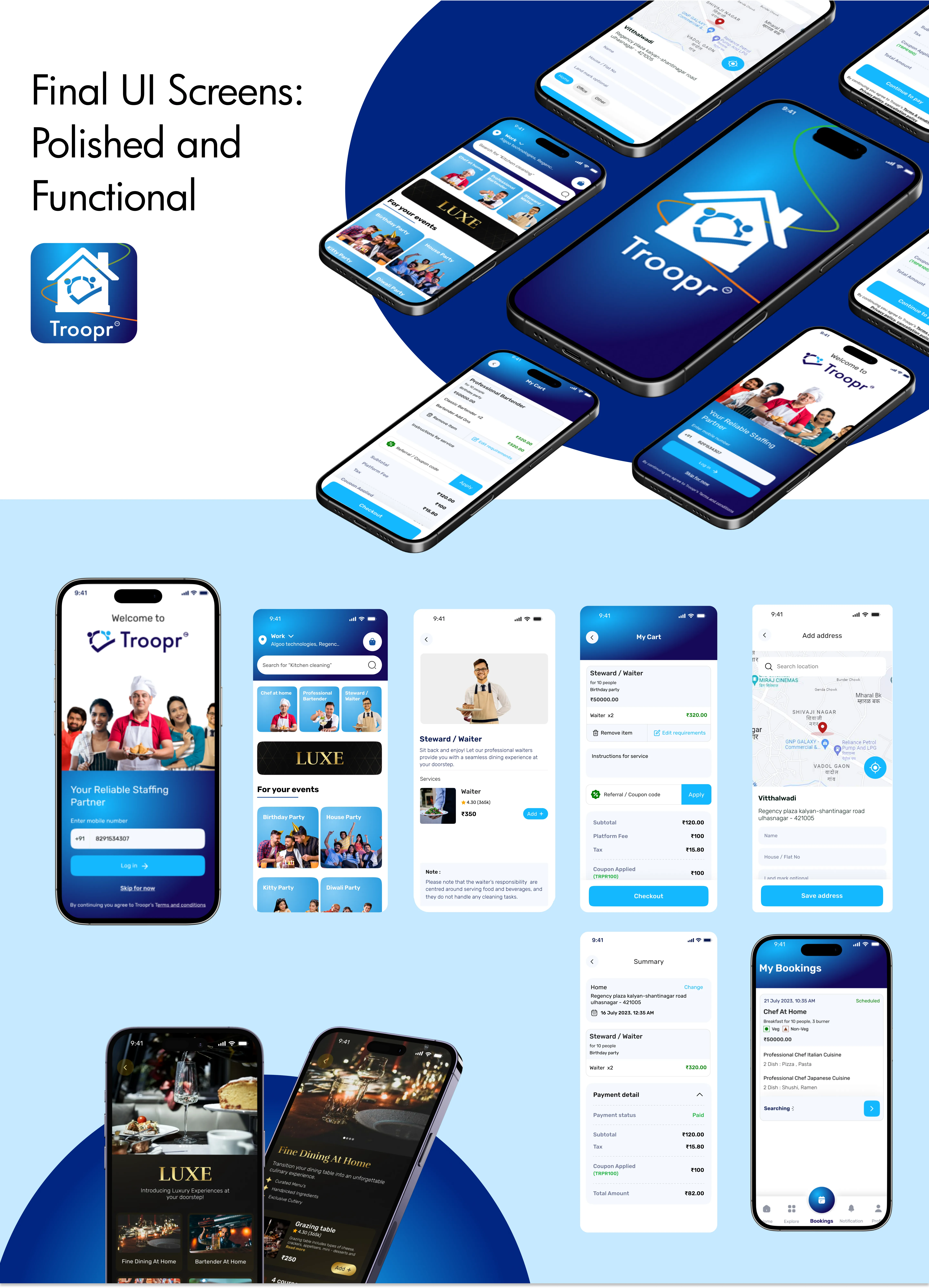 Final UI screens- Youiocean for Troopr