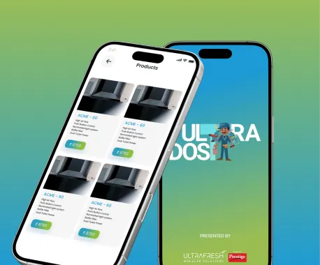 Ultradost product screen designed by Youiocean