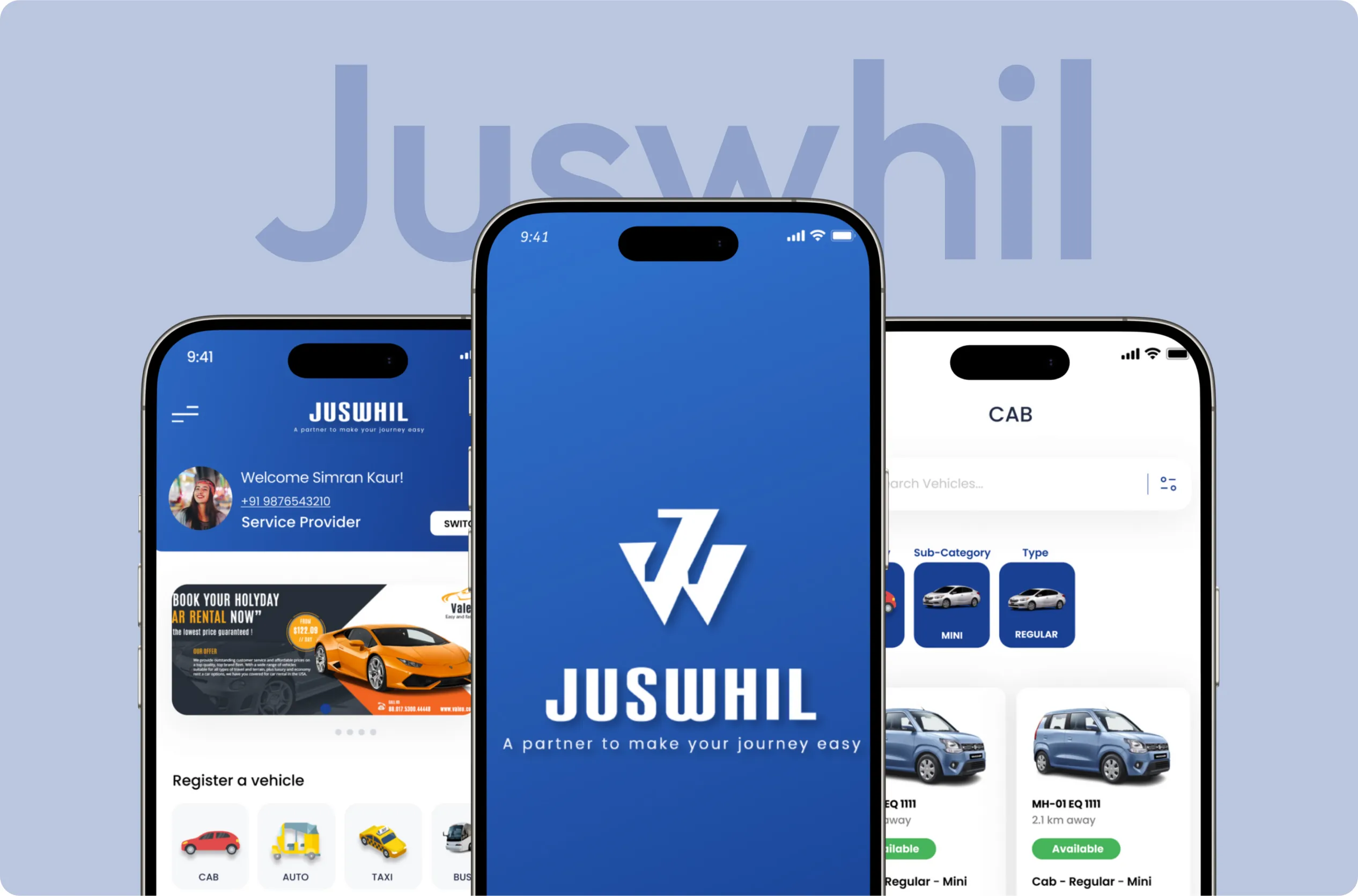 Vehicle Booking Platform - Justwhil | Youiocean
